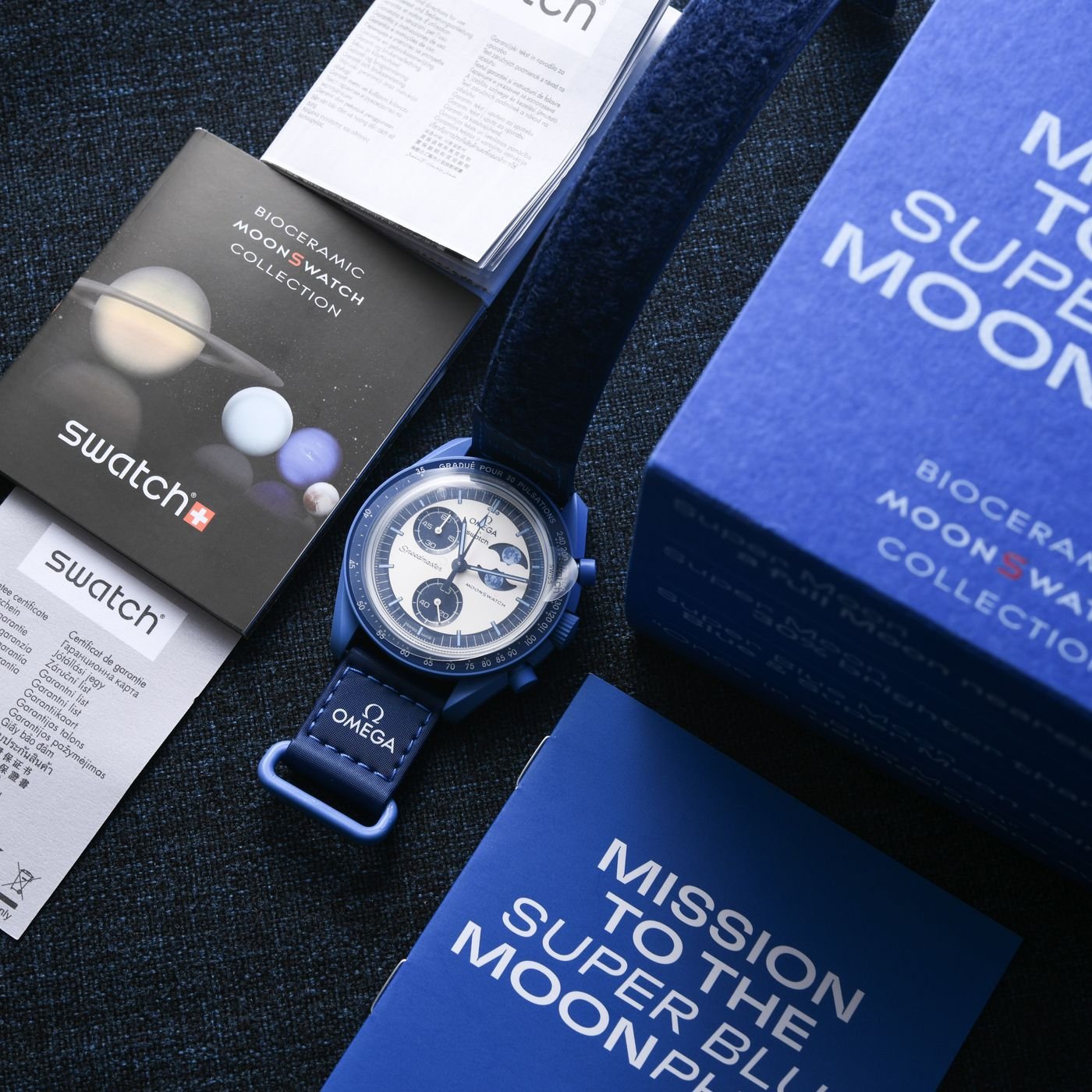 Omega X Swatch Moonswatch Mission To The Super Blue Moonphase Ref So33N700 13