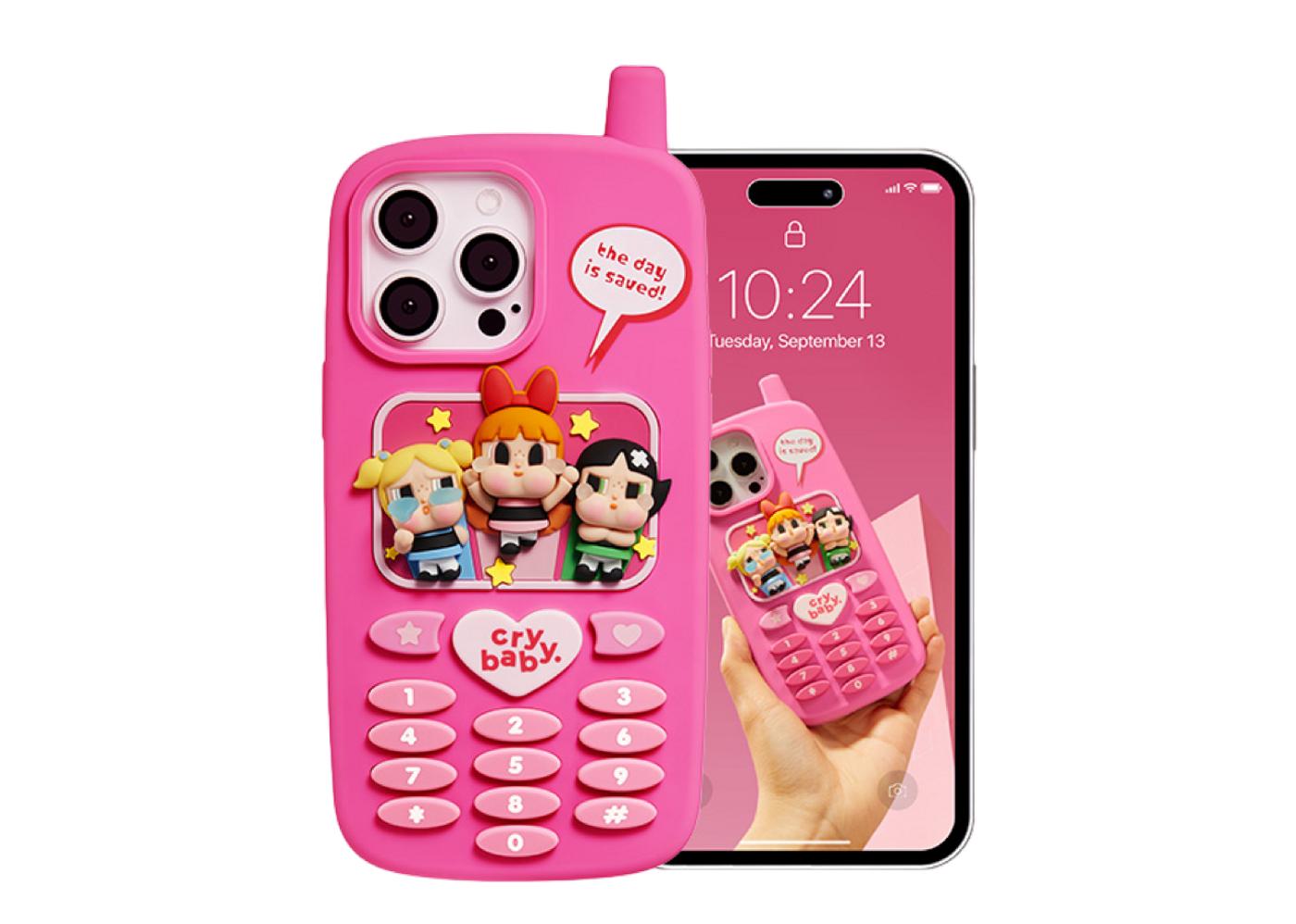 Pop Mart Crybaby x Powerpuff Girls iPhone Case 15 Pro Max 2