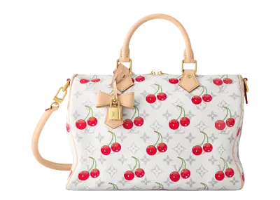 Louis Vuitton x Takashi Murakami Cherry Speedy Soft Bandouliere 30 White7