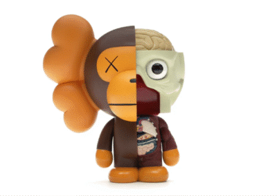 KAWS Bape Dissected Milo Vinyl Figure Brown