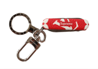 Louis Vuitton x Supreme Pocket Knife Key Chain Red