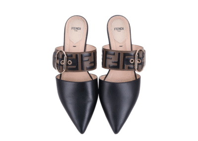 Fendi Buckle Mules Flats